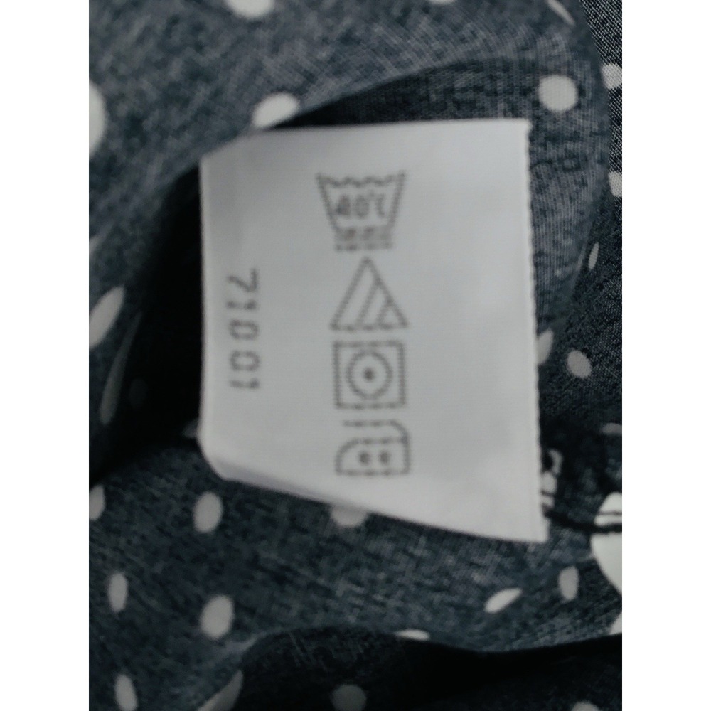 Foxcroft Womens XL Wrinkle Free Button Down Shirt Black White Polka Dot GG22 - Picture 9 of 10